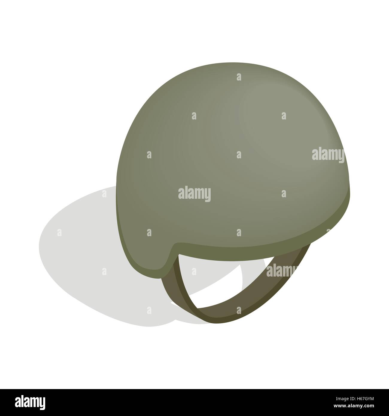 Militärische Helmsymbol, isometrischen 3d Stil Stock Vektor