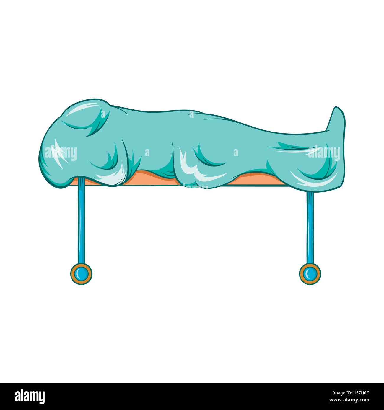 Tot auf der Bahre Symbol cartoon-Stil Stock Vektor