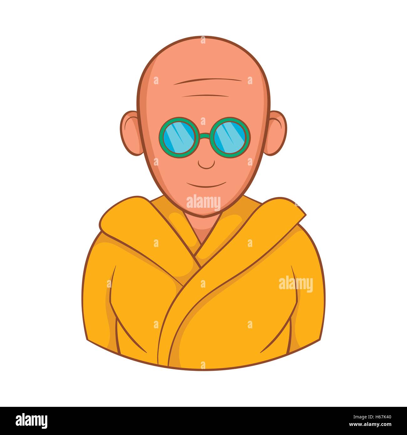 Indischer Mönch in Sonnenbrille Symbol, Cartoon-Stil Stock Vektor