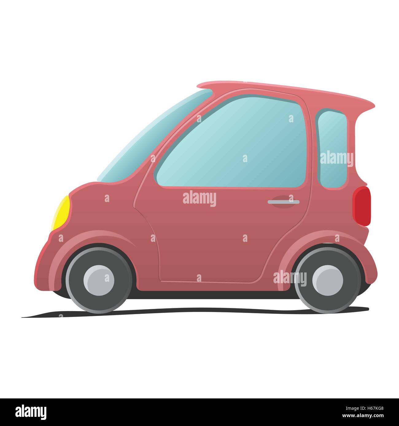 Mini-Auto. Einzelne Cartoon-symbol Stock Vektor