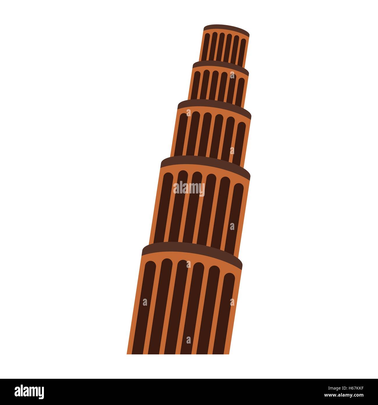 Der schiefe Turm, Pisa Stock Vektor