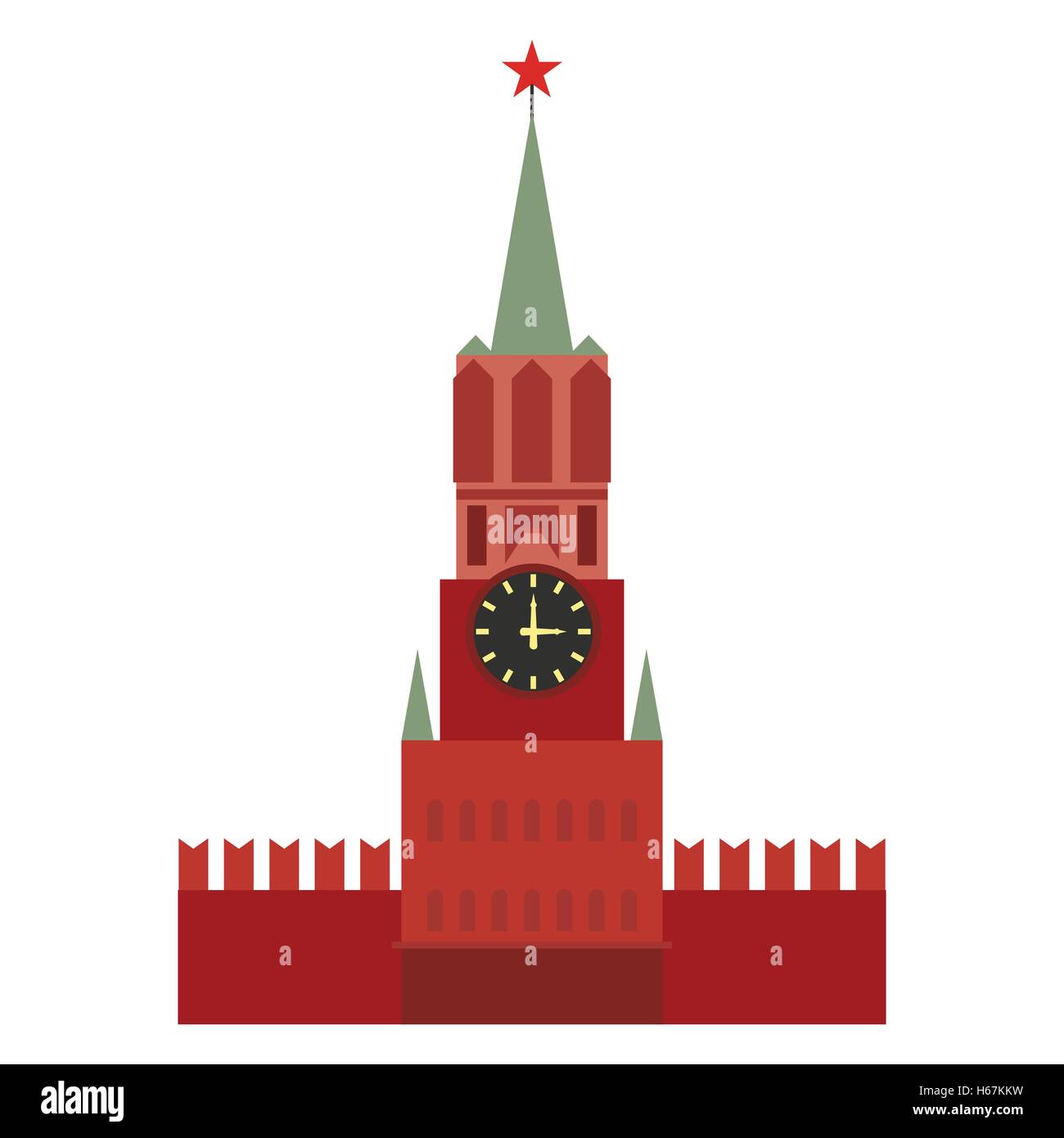 Spasskaja-Turm-Symbol Stock Vektor