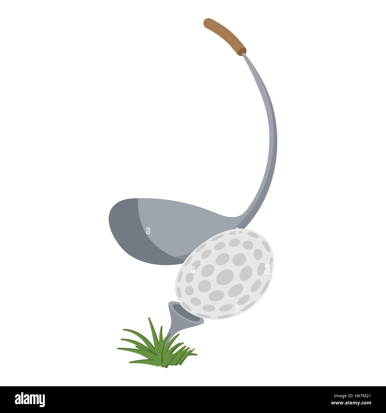 Golf Club und eine Kugel-illustration Stock Vektor