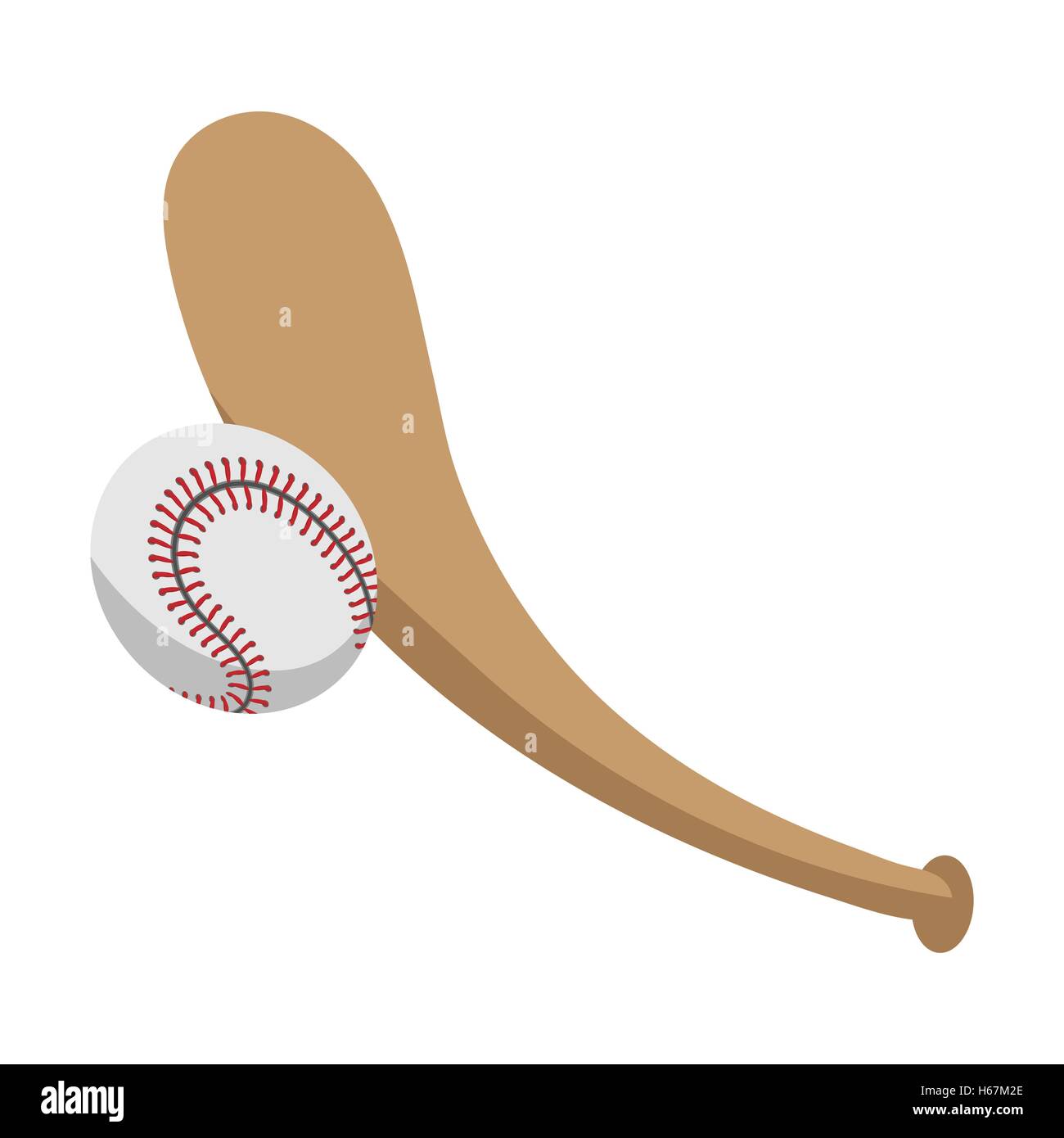 Baseball-Schläger und Ball-Abbildung Stock Vektor