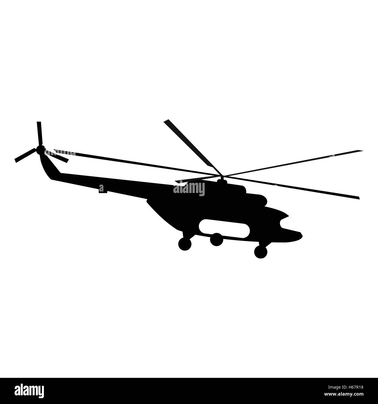 Helikopter einfaches Symbol Stock Vektor