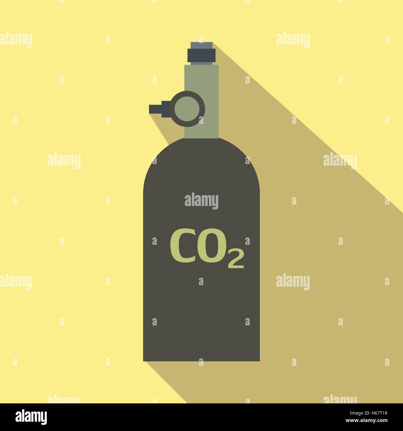 Gas Granate flache Handsymbol Stock Vektor