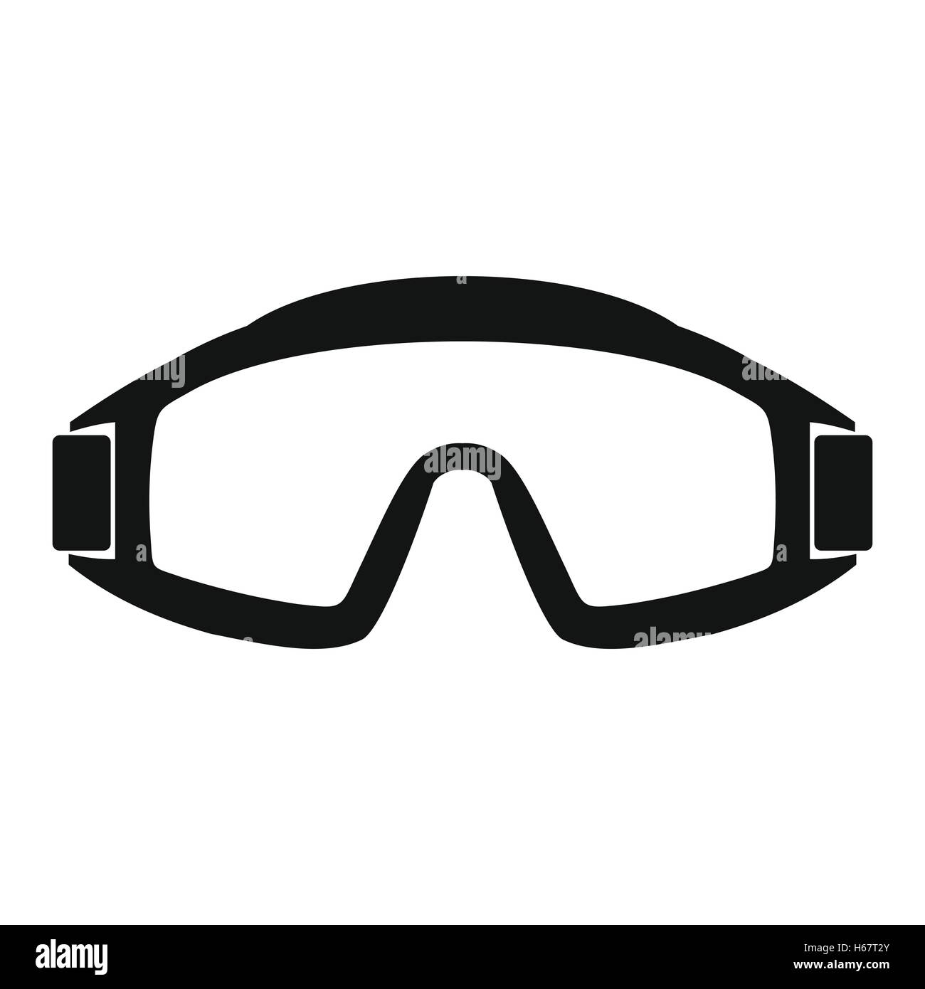 Paintball-Schutzbrillen einfaches Symbol Stock Vektor