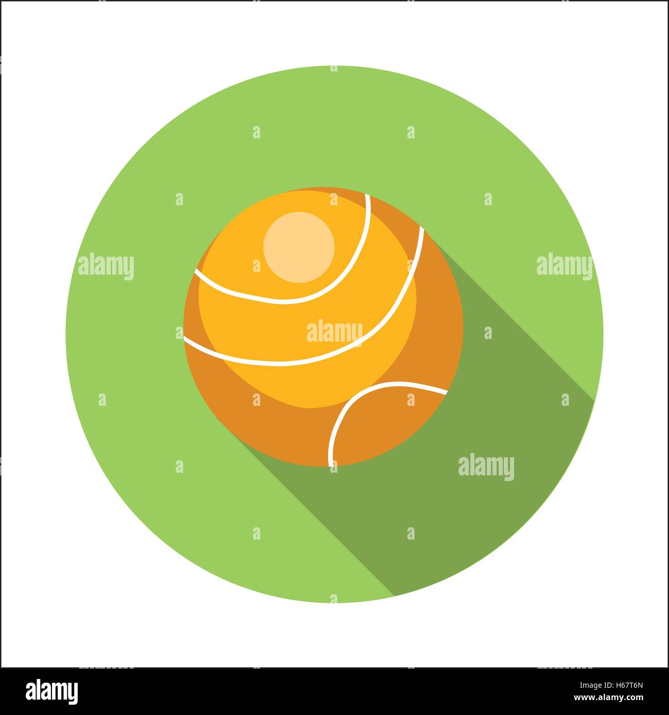 Tennis Ball flach Symbol Stock Vektor