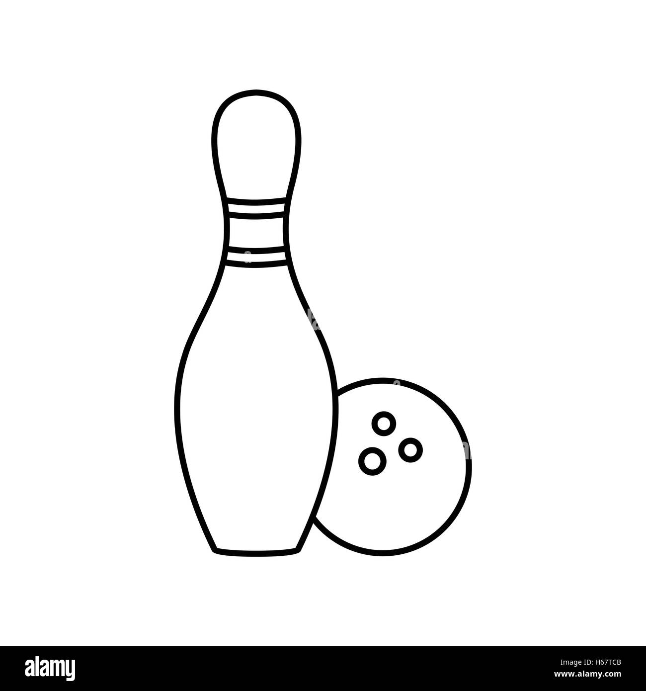 Bowling-Liniensymbol Stock Vektor