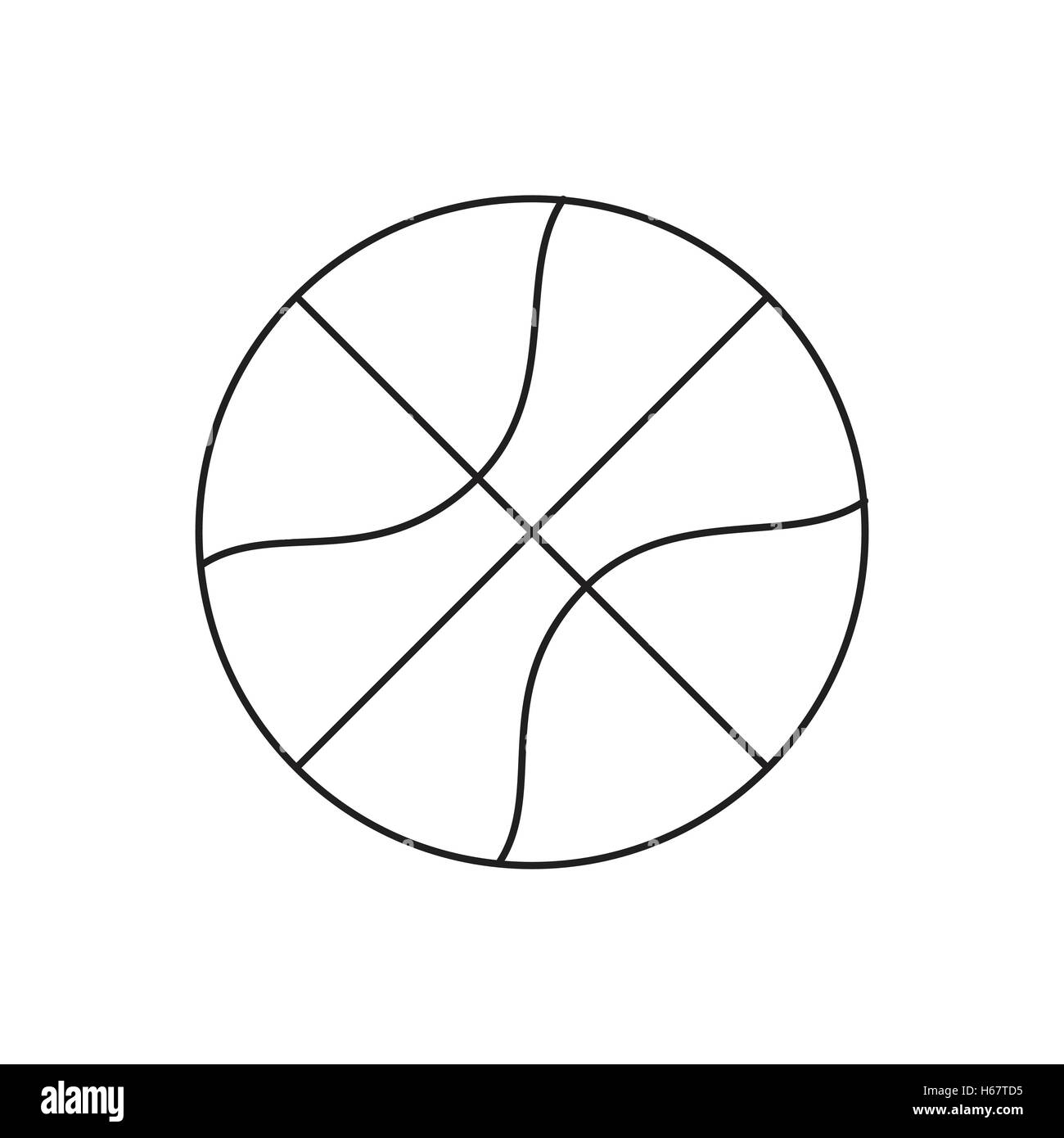 Basketball-Liniensymbol Stock Vektor