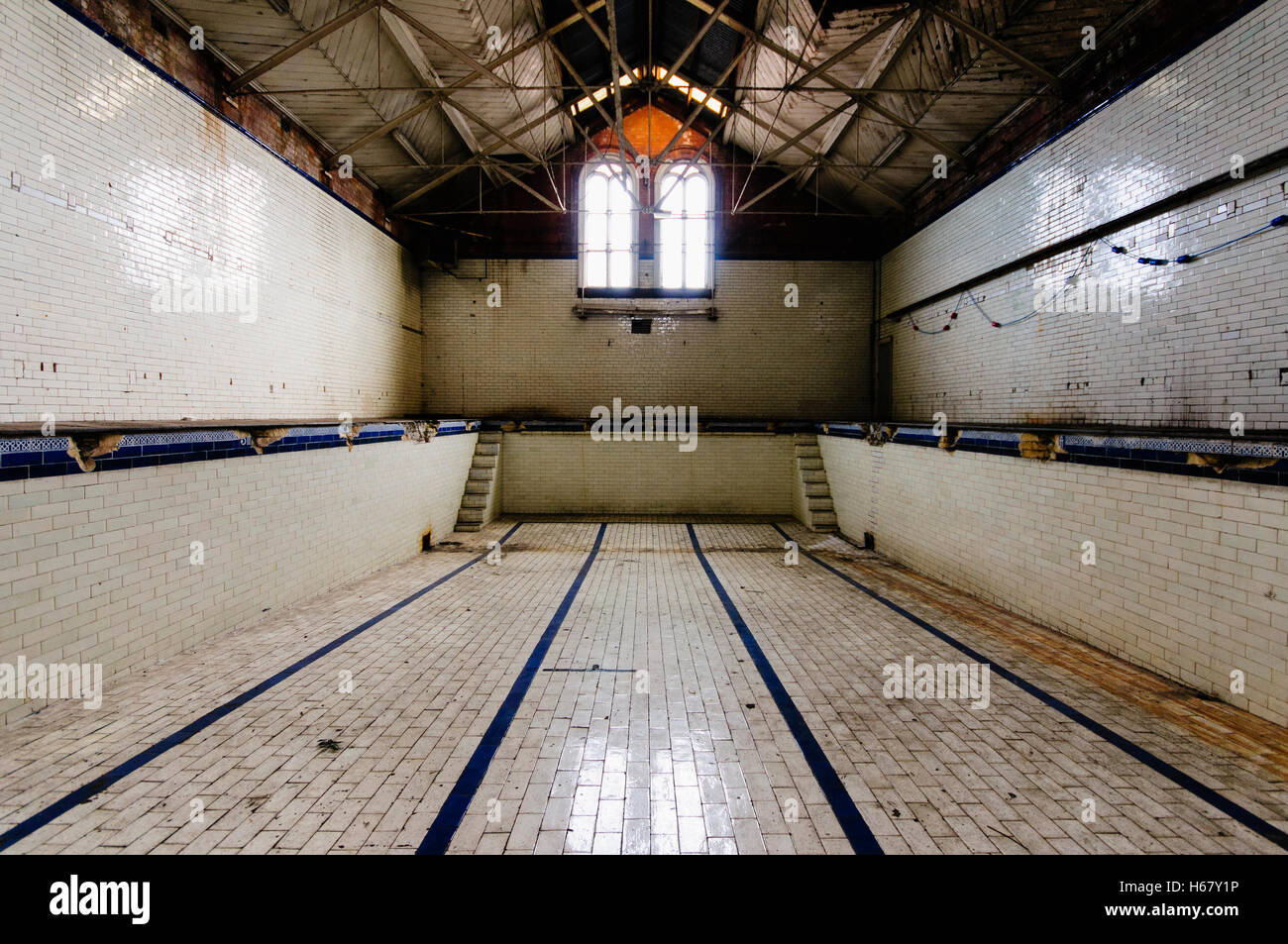 Templemore Bäder, Belfast, eine der drei öffentlichen Bäder in viktorianischen Zeiten für Menschen mit heißem Wasser waschen. Stockfoto