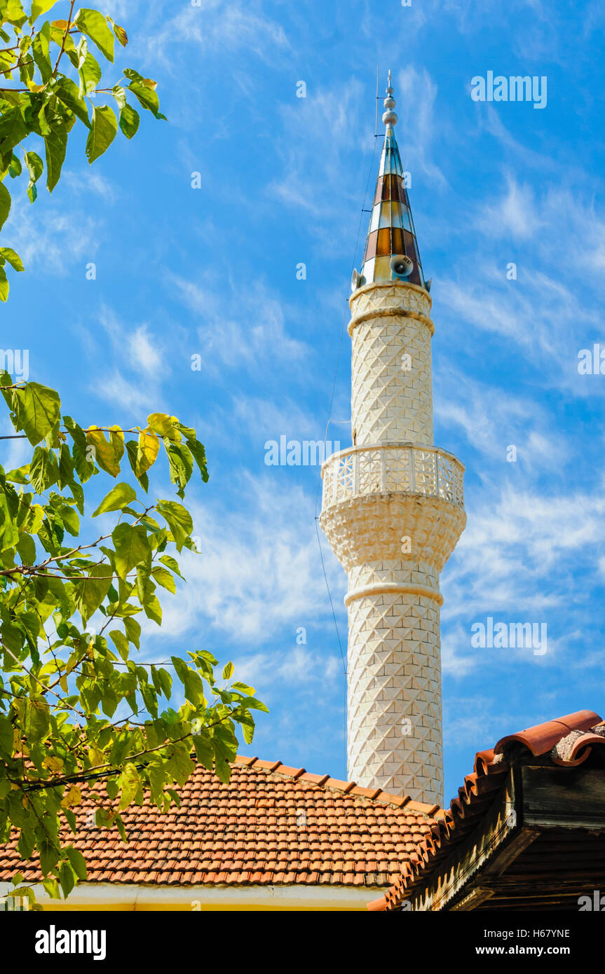 Miranet einer Moschee. Stockfoto