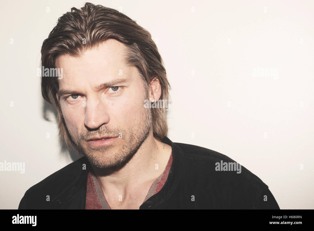 Dänischer Schauspieler und Game of Thrones-Superstar Nikolaj Coster-Waldau dargestellt in Kopenhagen. Dänemark-2013. Stockfoto