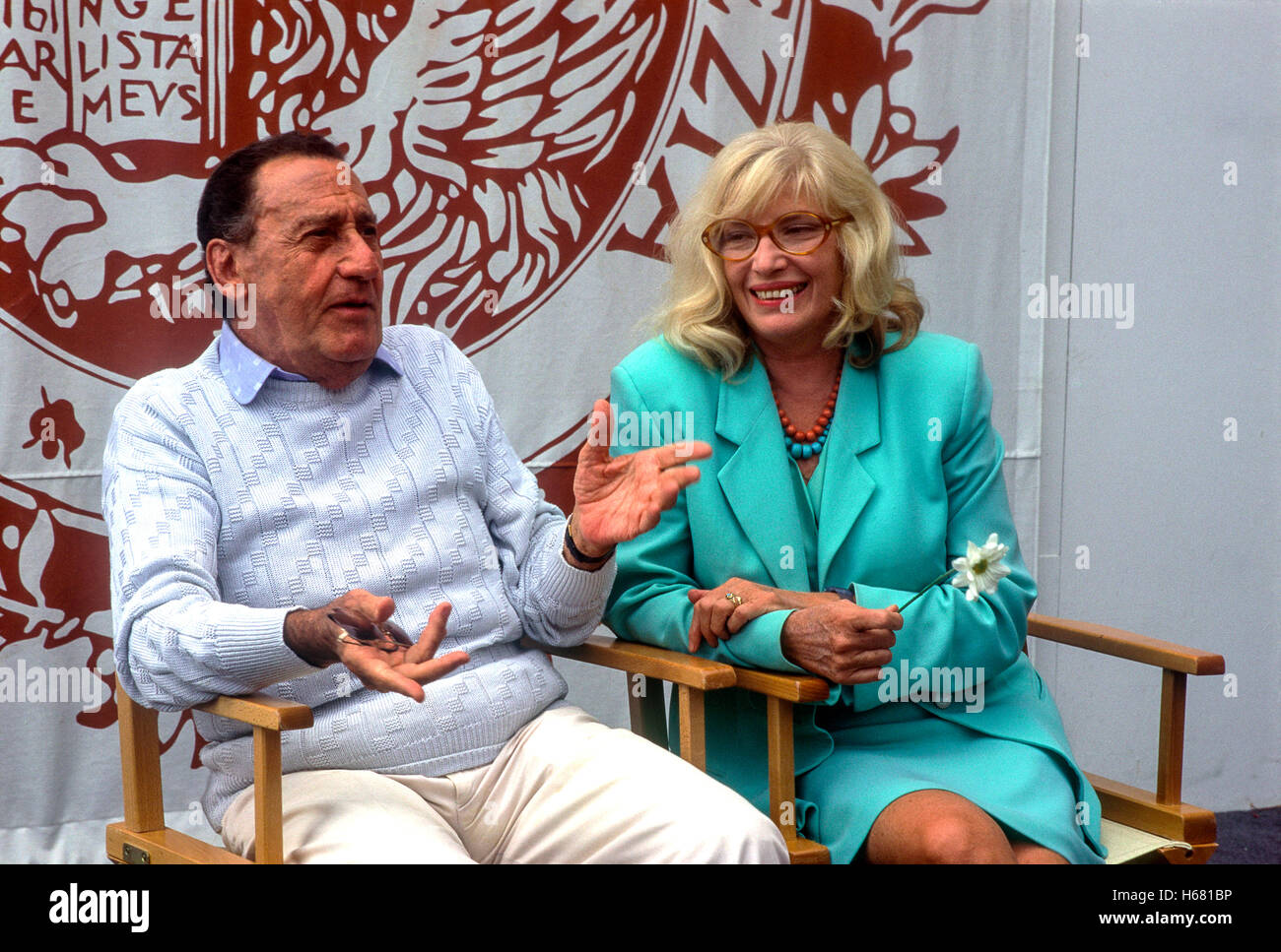 Italien Venetien Venezia Festival Kino 1995 Veneto Alberto Sordi und Monica Vitti Stockfoto