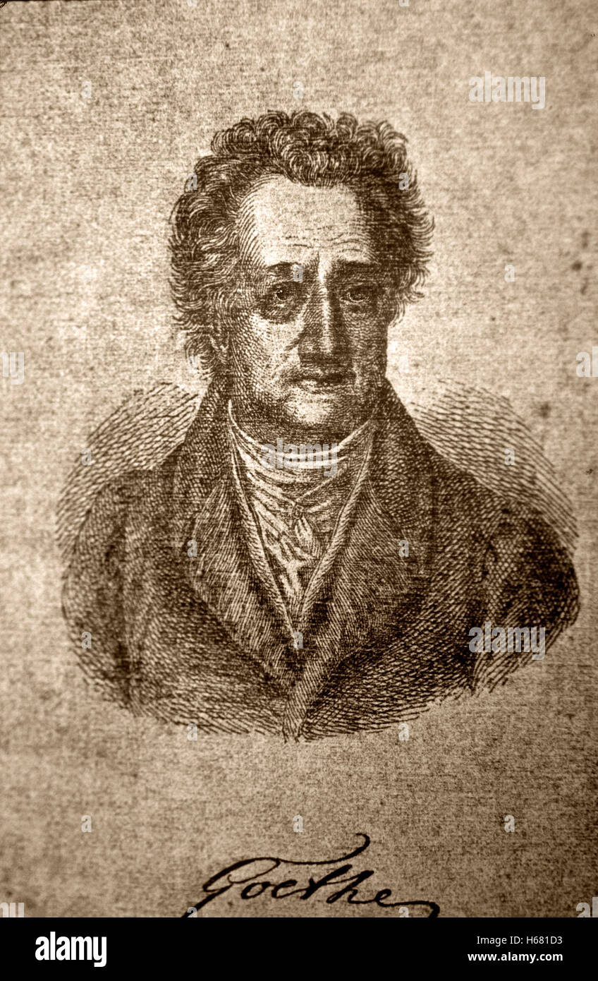 Johann Wolfgang von Goethe Stockfoto