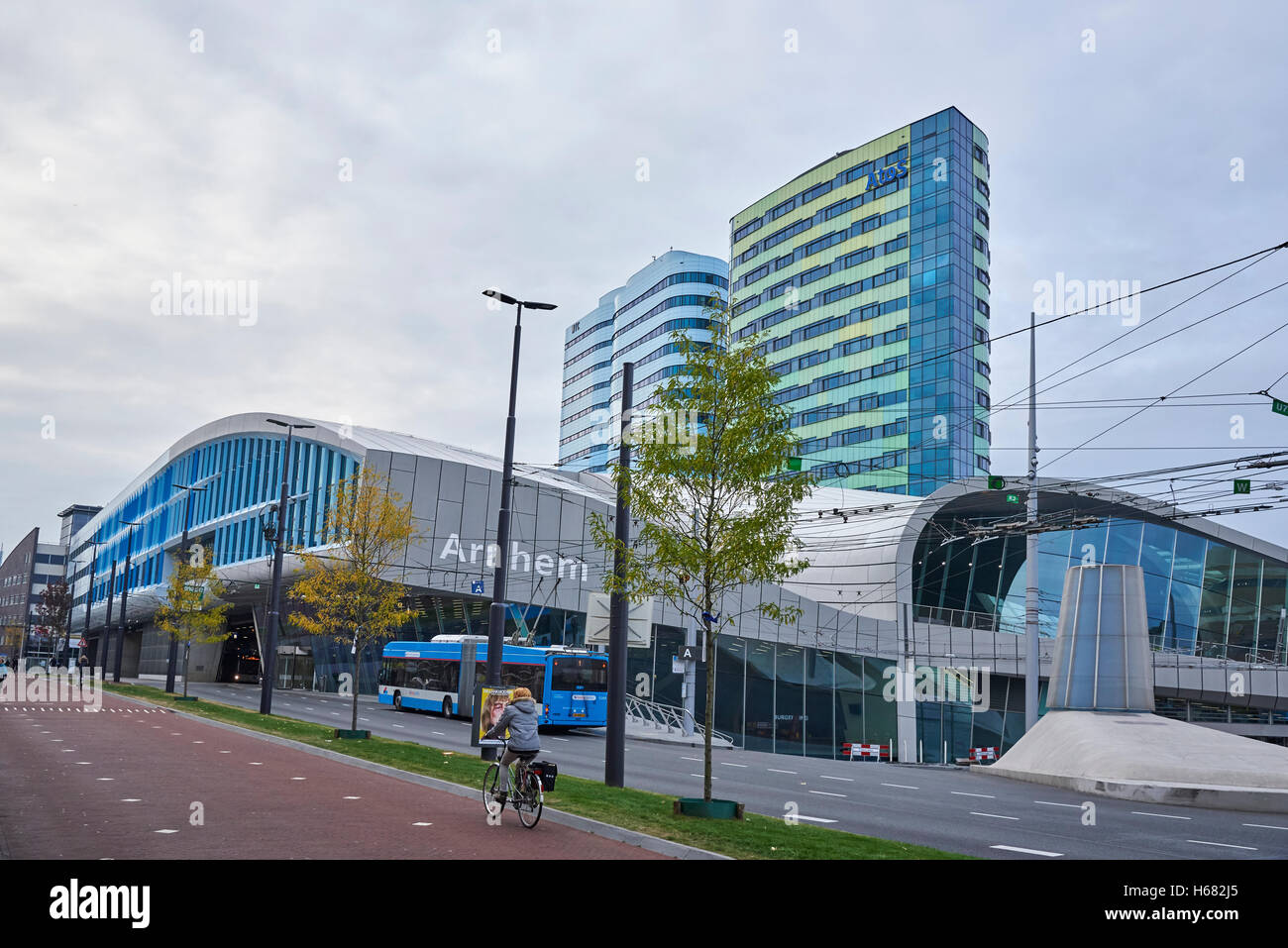 Neuer Hauptbahnhof Arnheim, Gelderland, Niederlande Stockfoto