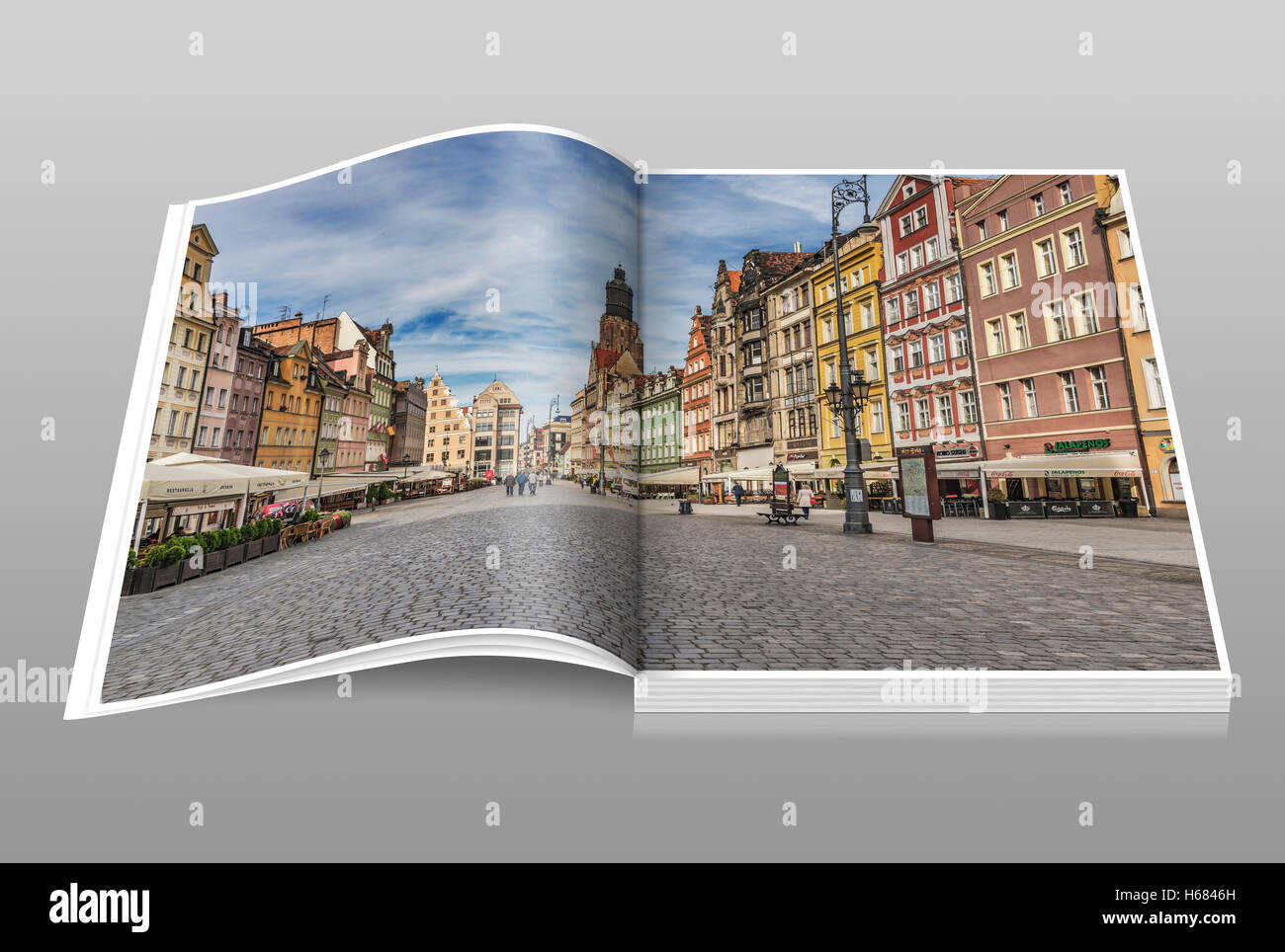 Marktplatz Rynek und St. Elizabeth Church, Wroclaw, niedriger Woiwodschaft Schlesien, Polen, Europa Stockfoto