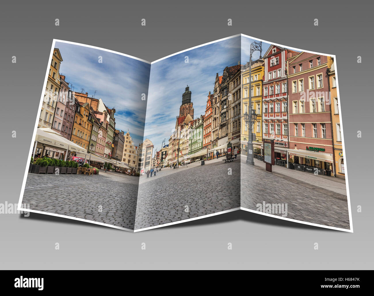 Marktplatz Rynek und St. Elizabeth Church, Wroclaw, niedriger Woiwodschaft Schlesien, Polen, Europa Stockfoto