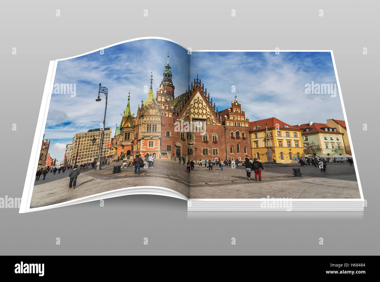 Das alte Rathaus von Breslau entstand im 13. Jahrhundert, Rynek, Wroclaw, Woiwodschaft Niederschlesien, Polen, Europa Stockfoto