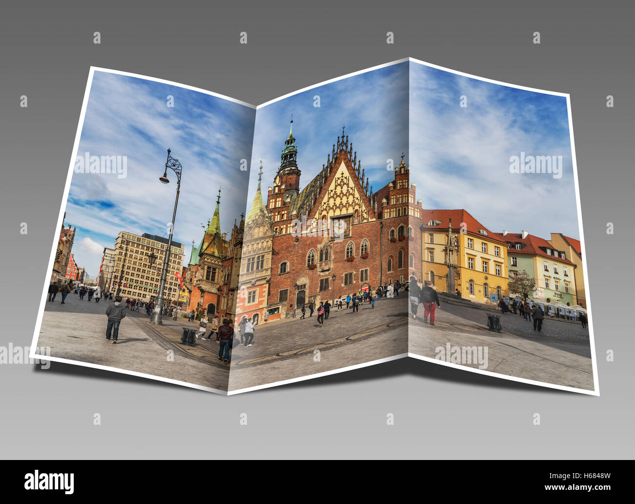 Das alte Rathaus von Breslau entstand im 13. Jahrhundert, Rynek, Wroclaw, Woiwodschaft Niederschlesien, Polen, Europa Stockfoto