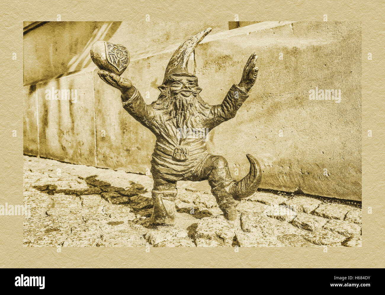 Wroclaws Zwerge (Krasnale) sind eine touristische Attraktion in Wroclaw, niedriger Woiwodschaft Schlesien, Polen, Europa Stockfoto