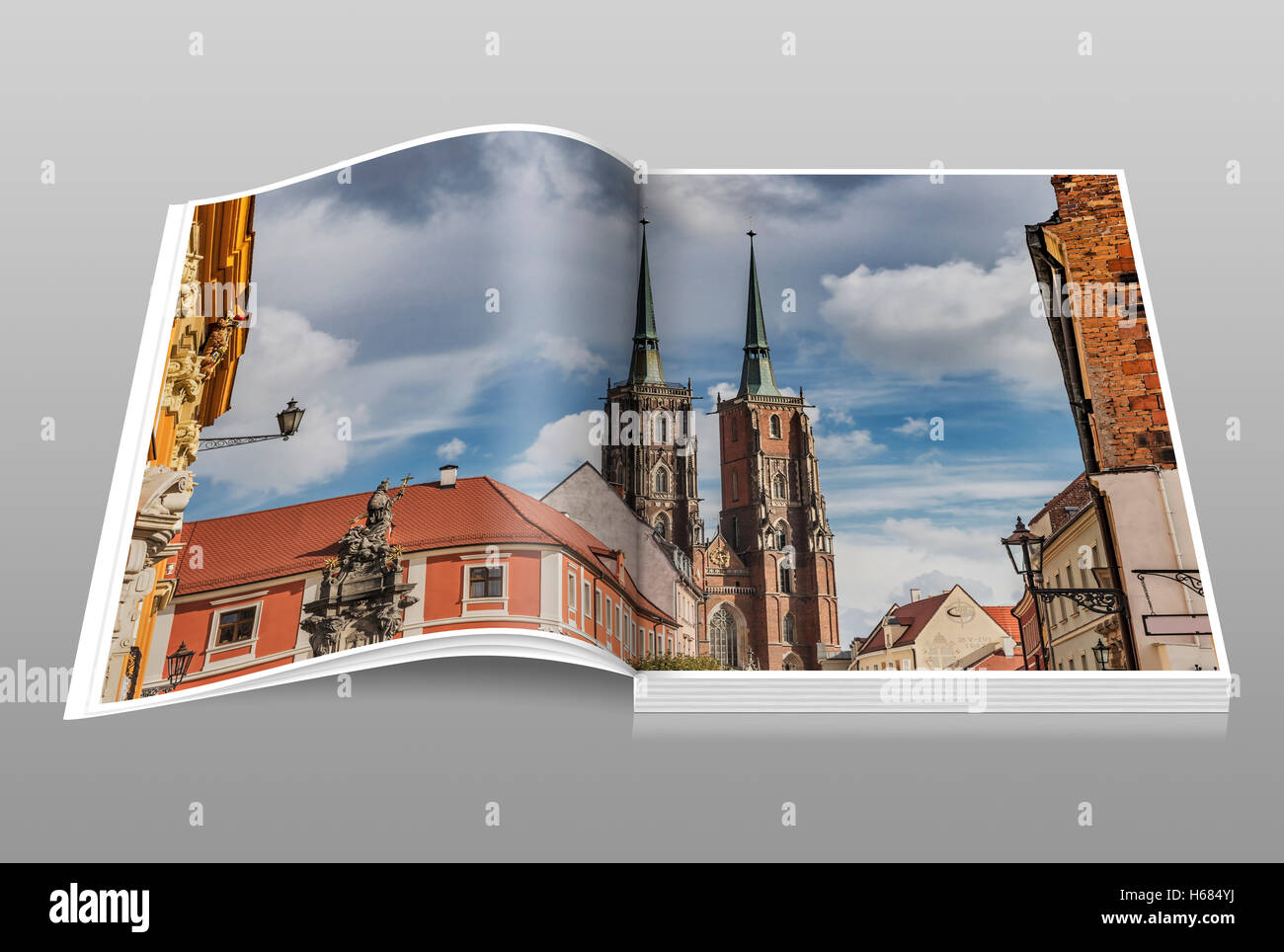 Der Breslauer Dom befindet sich auf der Dominsel (Ostrow Tumski), Wroclaw, untere Woiwodschaft Schlesien, Polen, Europa Stockfoto