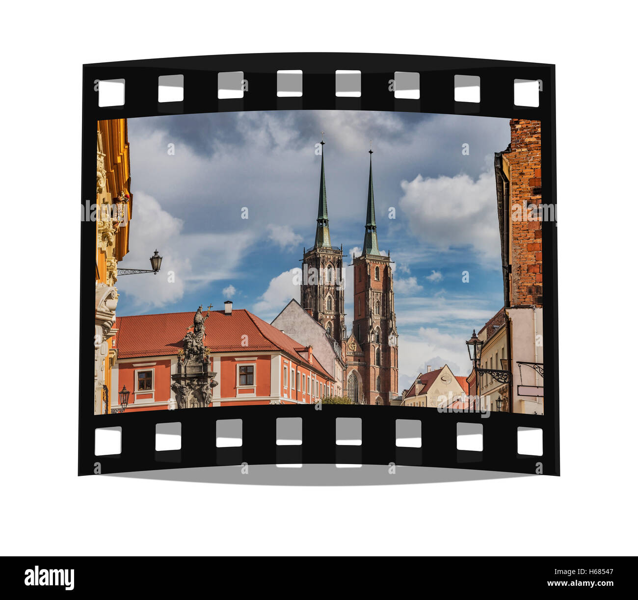 Der Breslauer Dom befindet sich auf der Dominsel (Ostrow Tumski), Wroclaw, untere Woiwodschaft Schlesien, Polen, Europa Stockfoto