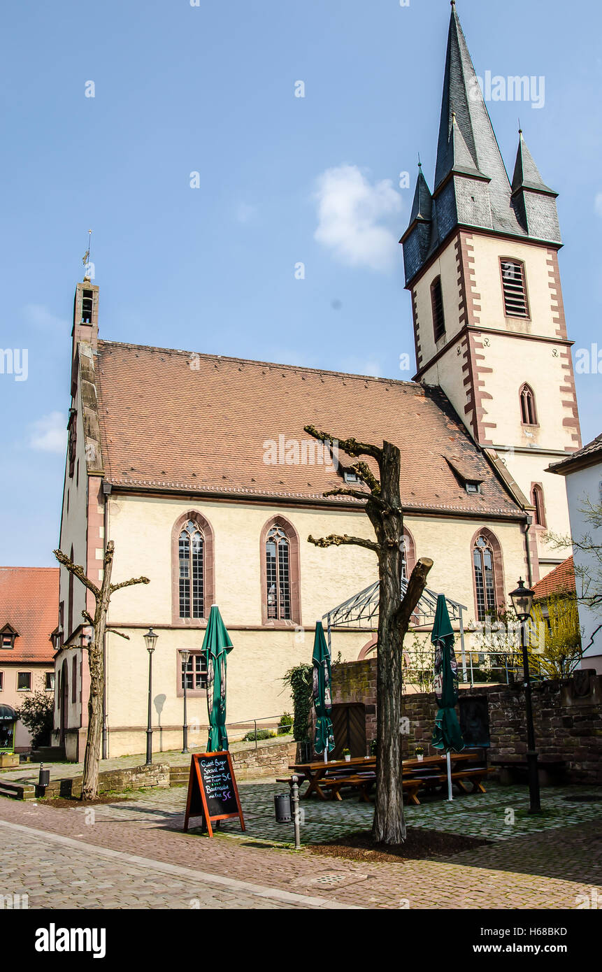 Gemünden am Main ist eine Stadt im Landkreis Main-Spessart in den Regierungsbezirk von Unterfranken (Unterfranken) in Bayern Stockfoto