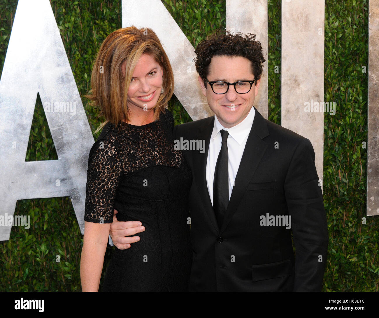 J.j. Abrams und Katie McGrath kommen für die 2013 Vanity Fair Oscar Party am 24. Februar 2013 in Hollywood, Kalifornien. Stockfoto