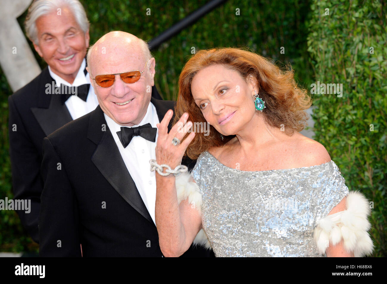 Diane von Furstenberg, kommt Barry Diller für 2013 Vanity Fair Oscar Party am 24. Februar 2013 in Hollywood, Kalifornien. Stockfoto