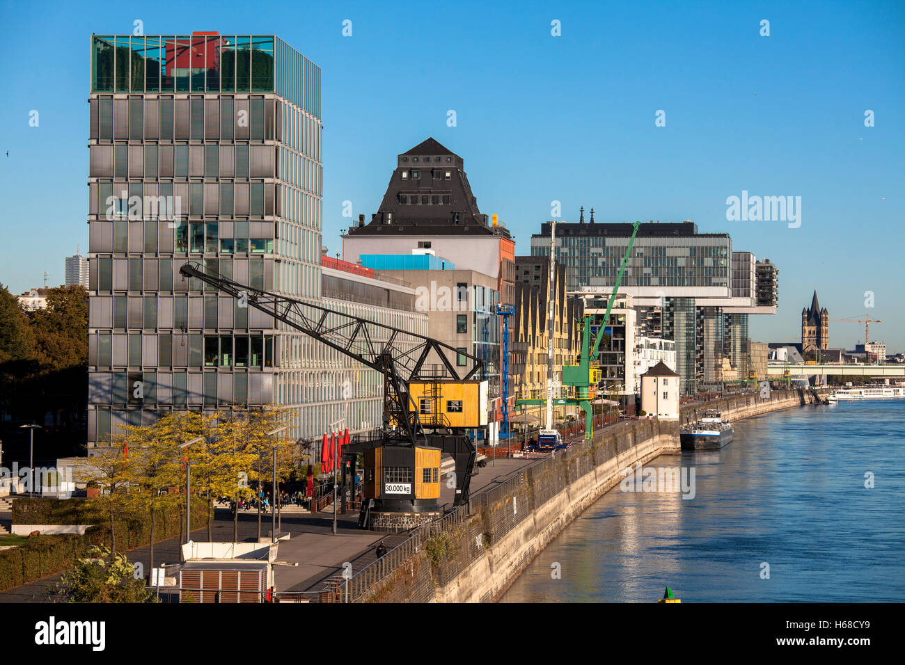 Deutschland, Kölner Rheinau-Hafen, Rhein Stockfoto