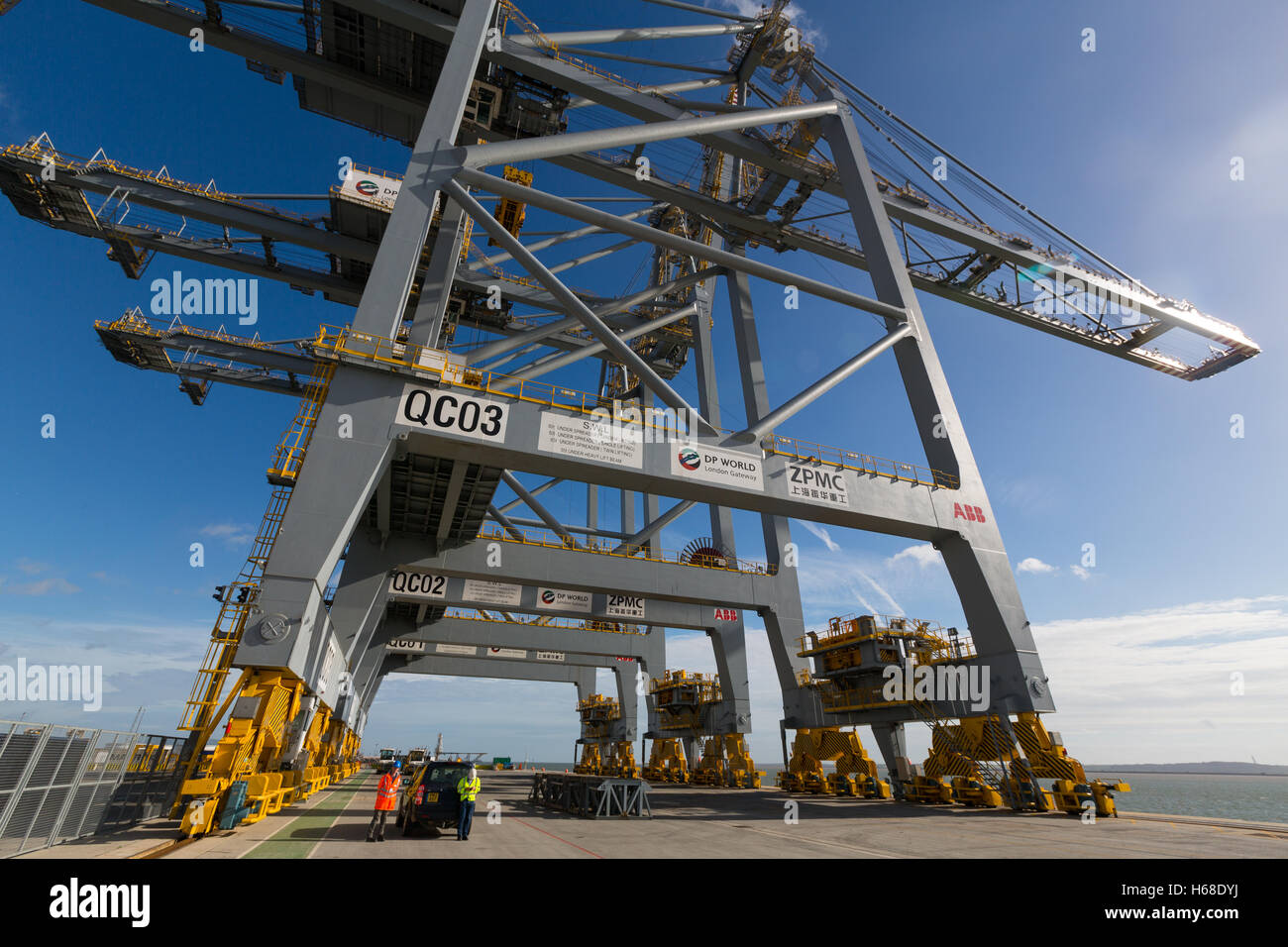 DP World London Gateway Terminal in der Themsemündung Stockfoto