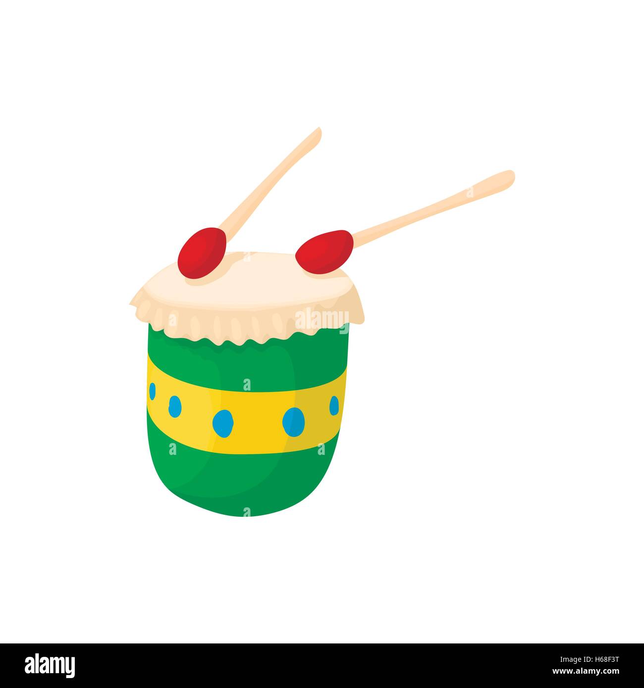 Brasilianische Trommel Symbol, Cartoon-Stil Stock-Vektorgrafik - Alamy