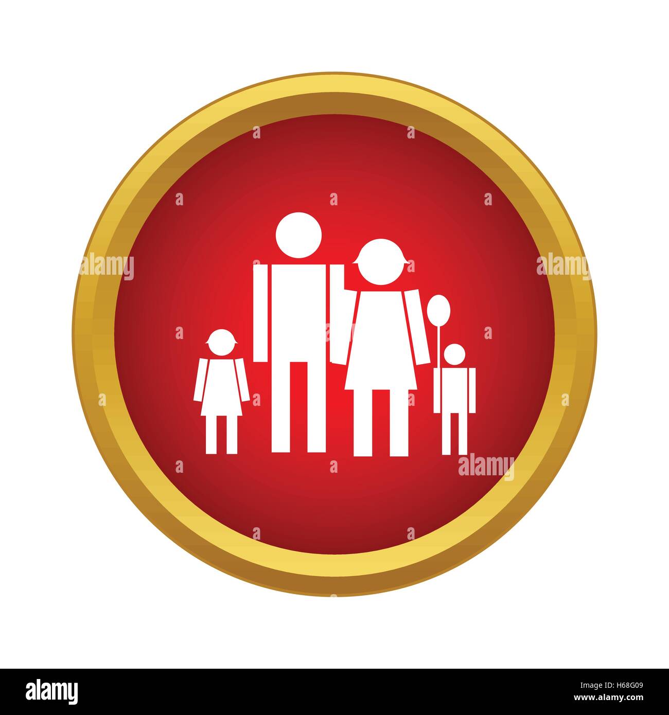 Glückliche Familie Symbol, einfachen Stil Stock Vektor