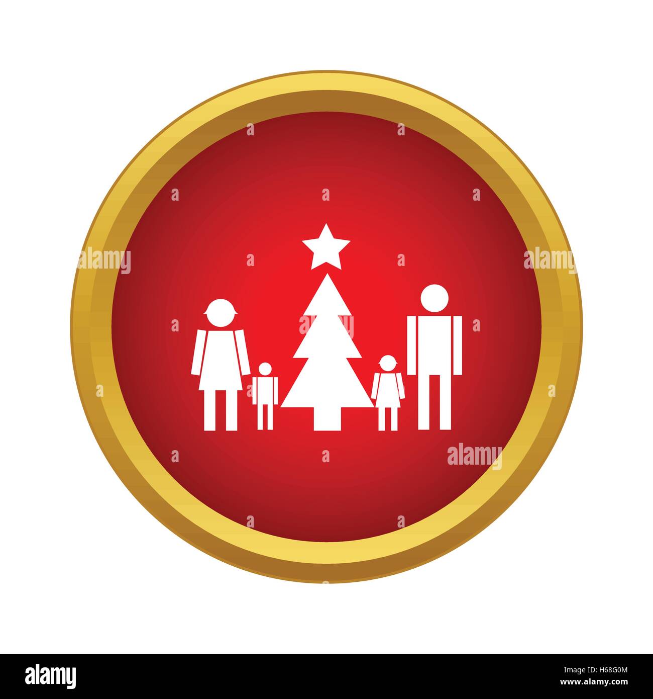 Familie Neujahr Symbol, einfachen Stil Stock Vektor
