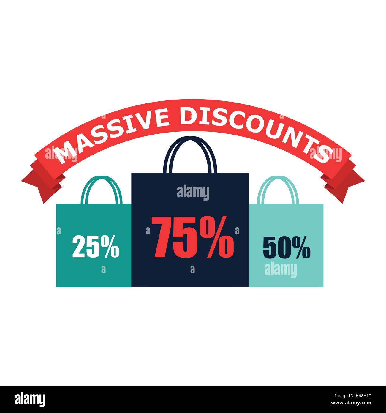 Rabatte-flach-Symbol Stock Vektor