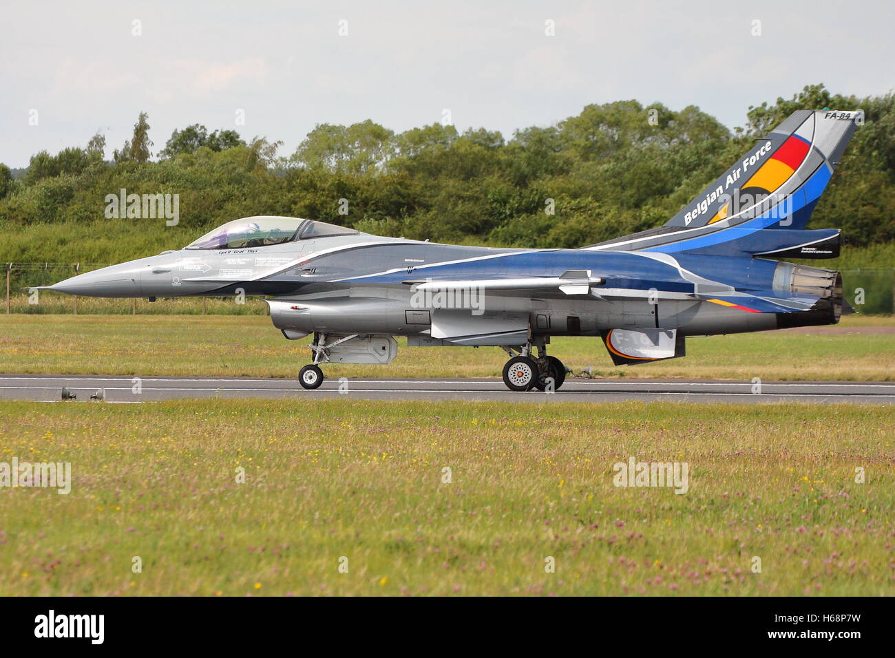 Belgische Luftwaffe F-16A Fighting Falcon Fairford RIAT 2014 Stockfoto