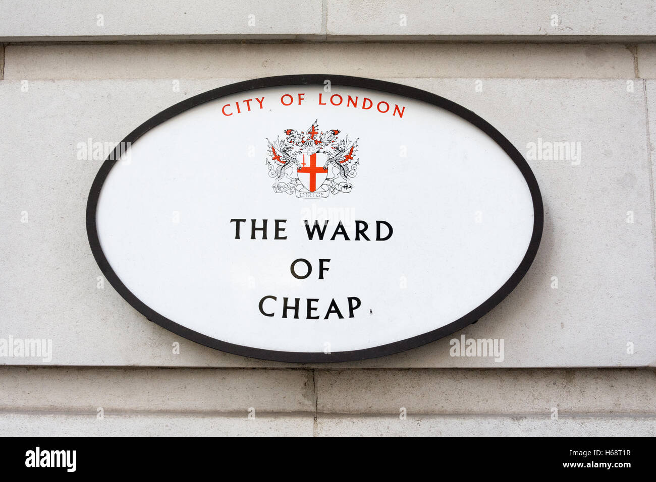 Die Gemeinde recht preiswert in der City of London Stockfoto