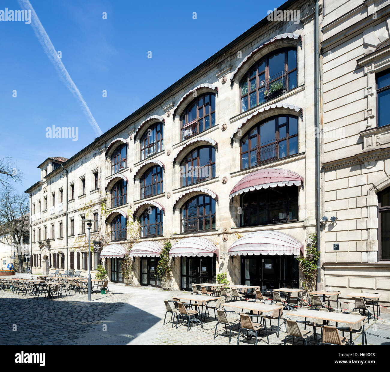 Historische Gebäude, Theaterplatz, Erlangen, Theaterplatz, Middle Franconia, Bayern, Deutschland Stockfoto