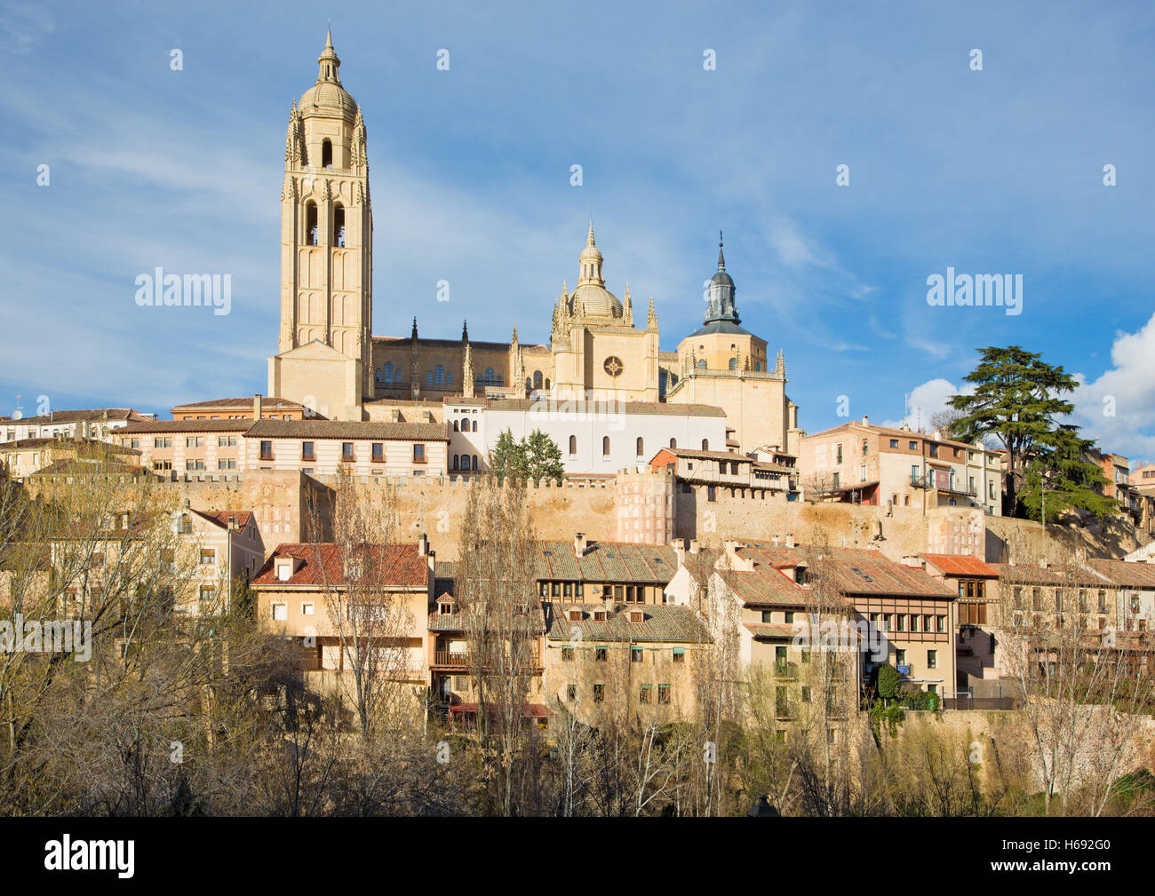 Segovia - Kathedrale Nuestra Señora De La Asunción y de San Frutos de Segovia Stockfoto