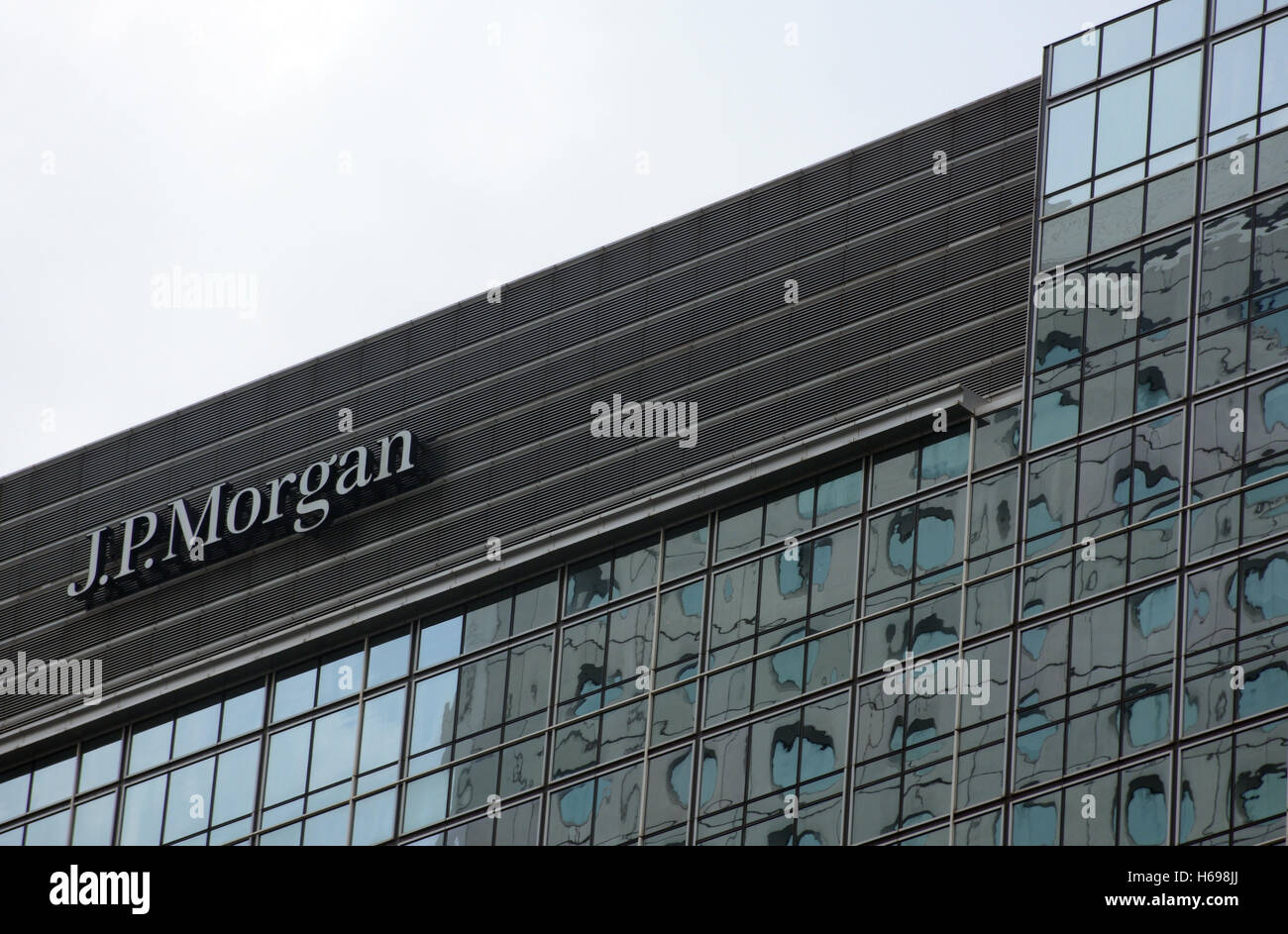 J.P.Morgan Bank Hong Kong Island China Stockfoto