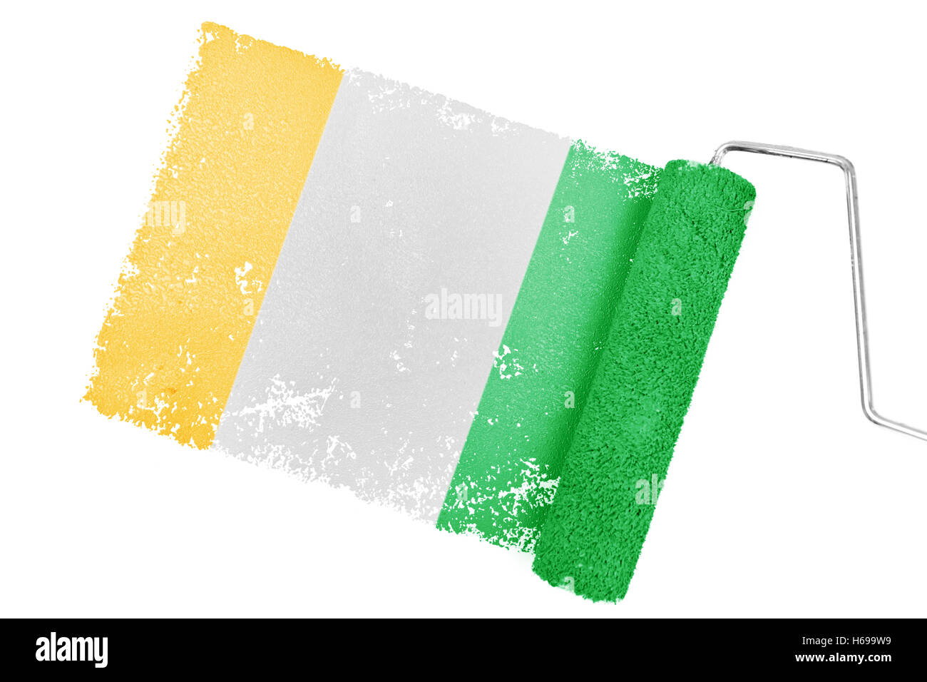 Zusammengesetztes Bild der Elfenbeinküste Nationalflagge Stockfoto