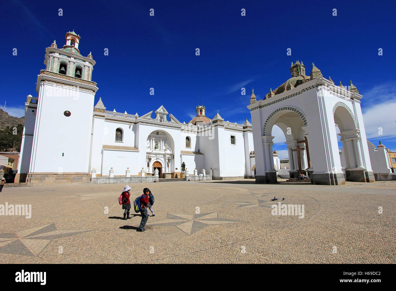 Basilika unserer lieben Frau von Copacabana, Bolivien Stockfoto