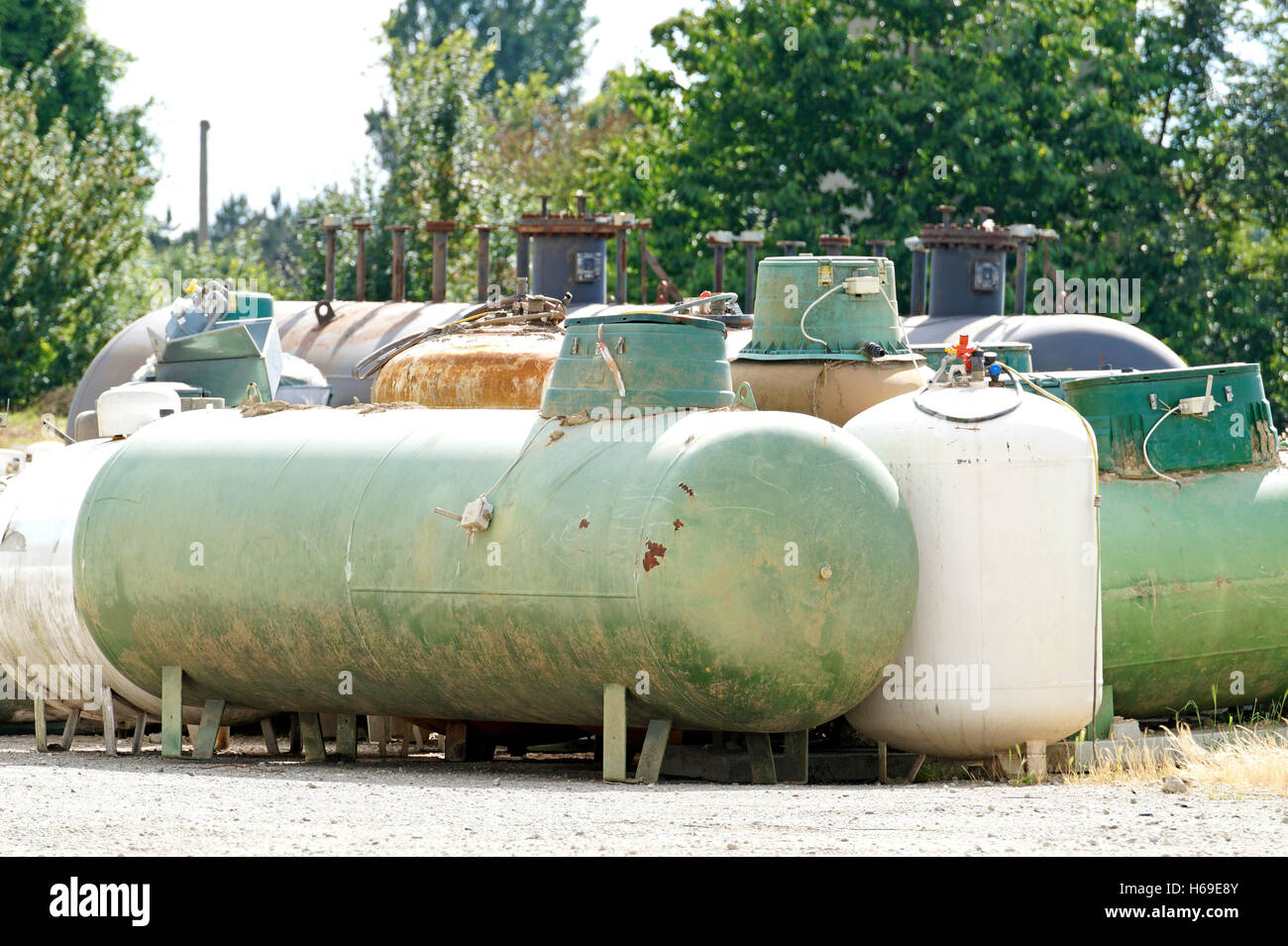 Gasflaschen Stockfoto