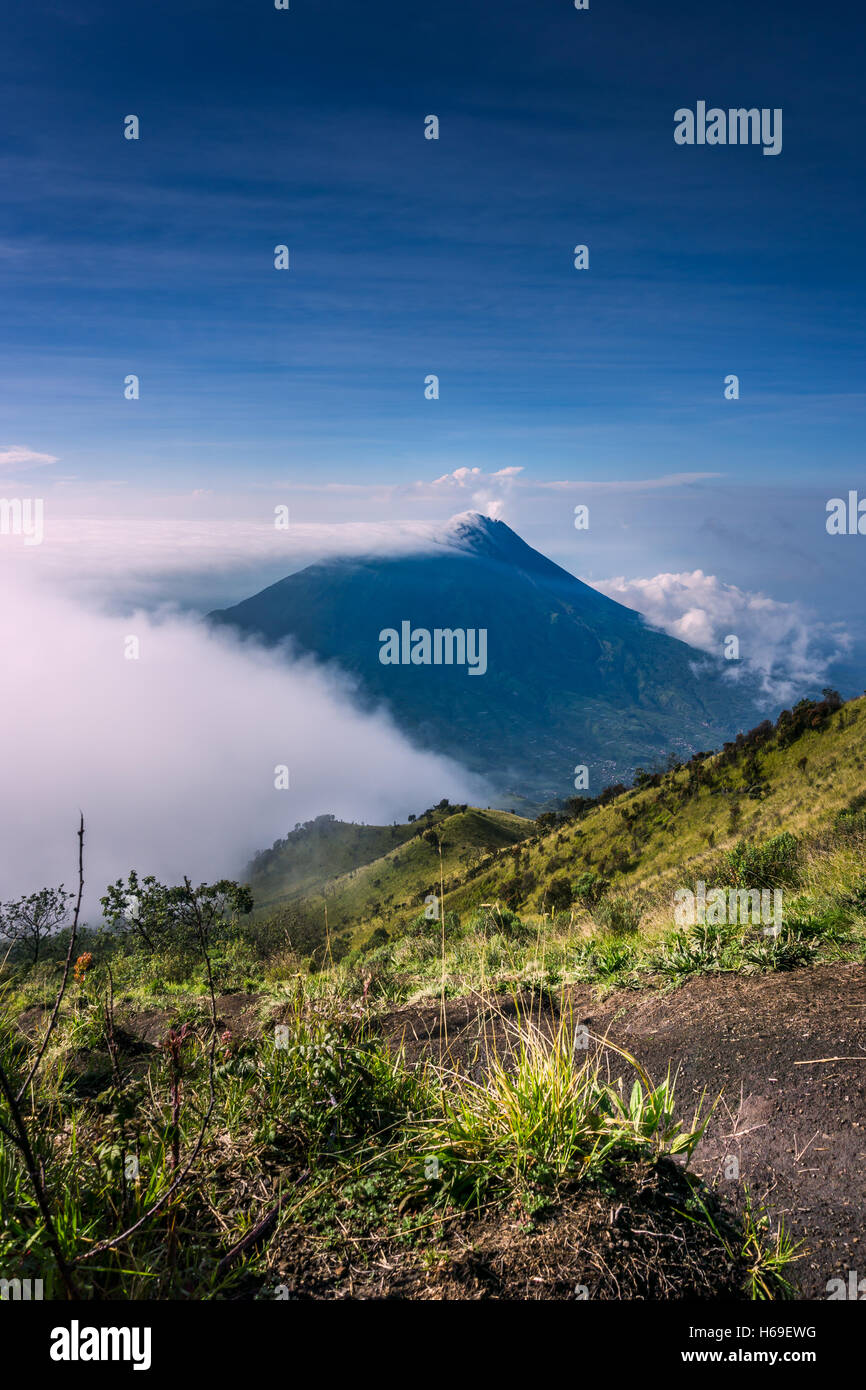 Mount Merbabu Landschaftsfotografie Stockfoto