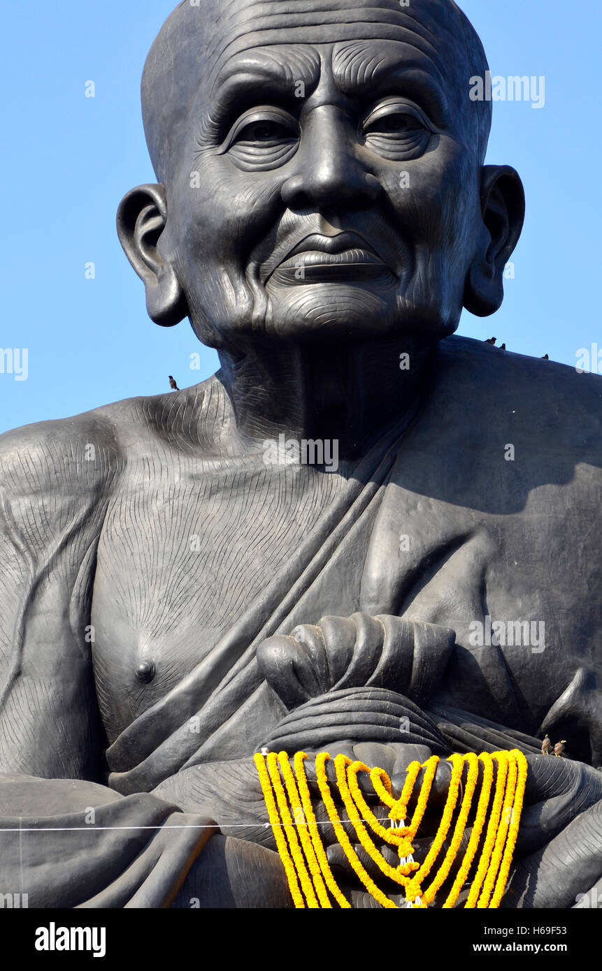 Statue von Luang Phor Thuad black Buddha am Wat Huay Mongko, Hua Hin, thailand Stockfoto