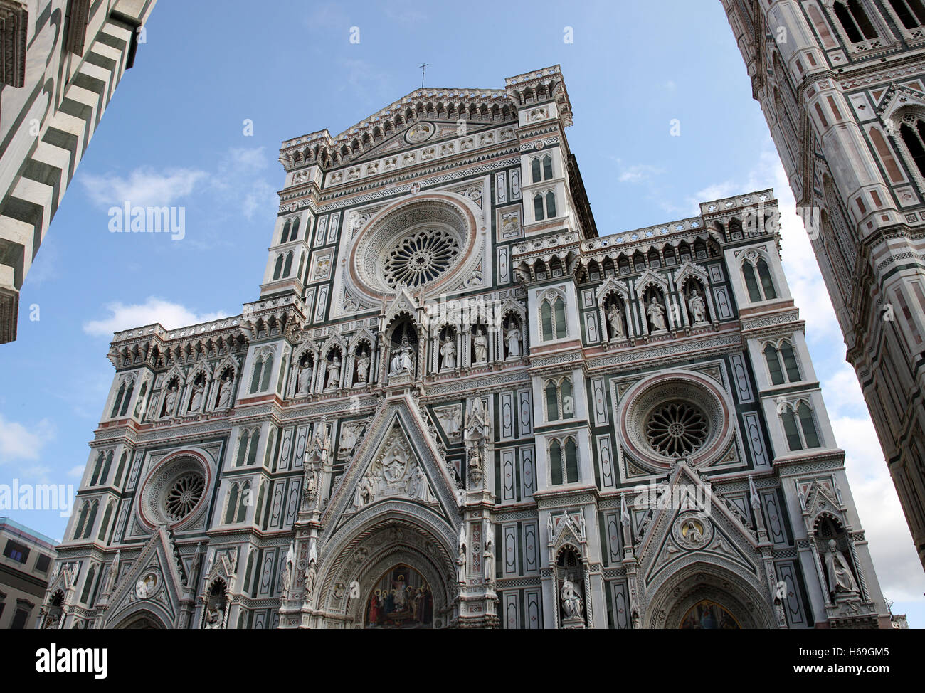 Die prächtige Fassade des Florenz Kathedrale Toskana Italien Stockfoto