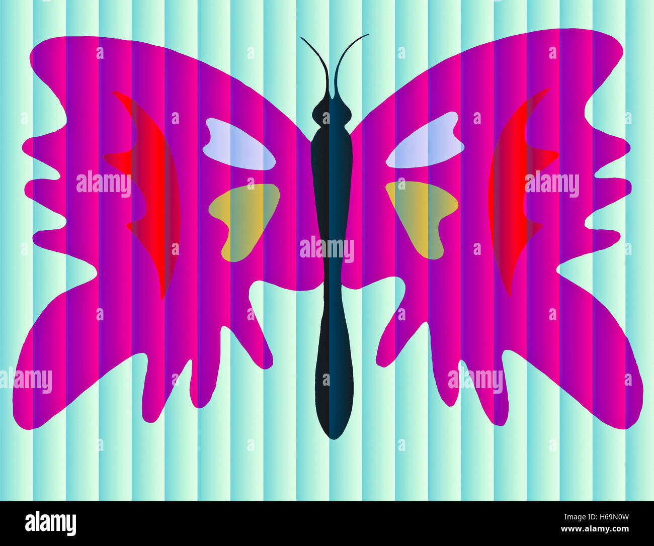 Der Schmetterling Bild ausgedrückt Hier als Symbol für die Transformation und die Geister durch viele Formen. Stockfoto