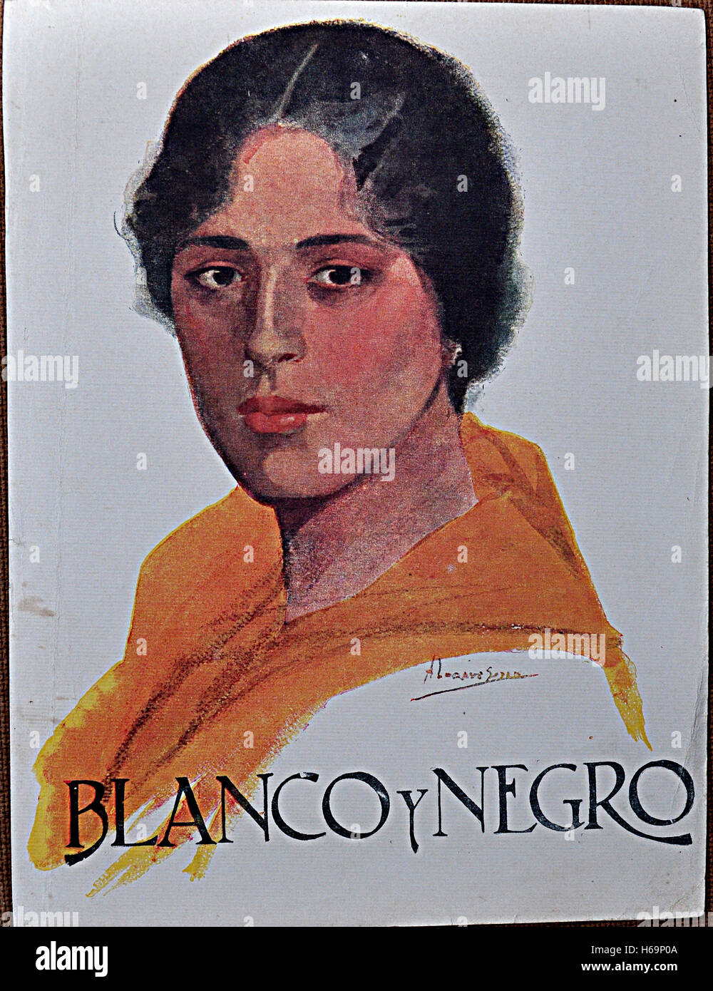 alten Magazin, 20er Jahre des zwanzigsten Jahrhunderts, genannt Black And  White, erstreckt sich um die Jahre 1919-1923, Frau mit Schal  Stockfotografie - Alamy