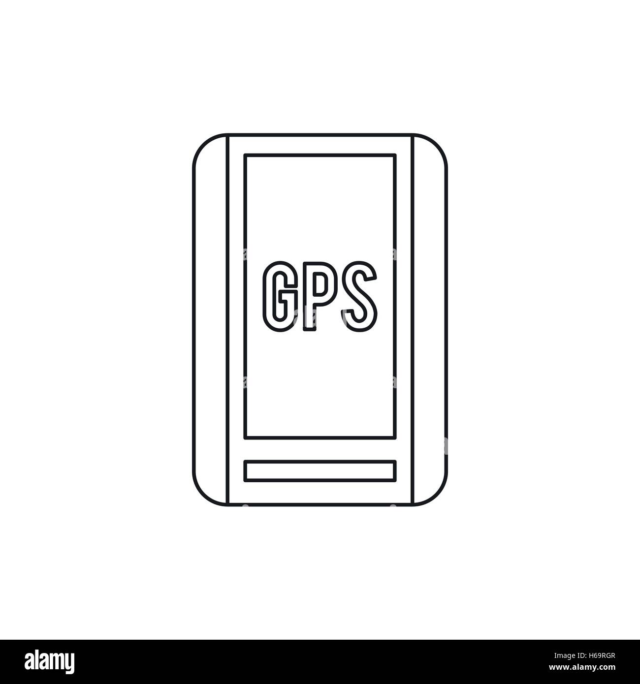 Global Positioning System Symbol Umriss Stil Stock Vektorgrafik Alamy